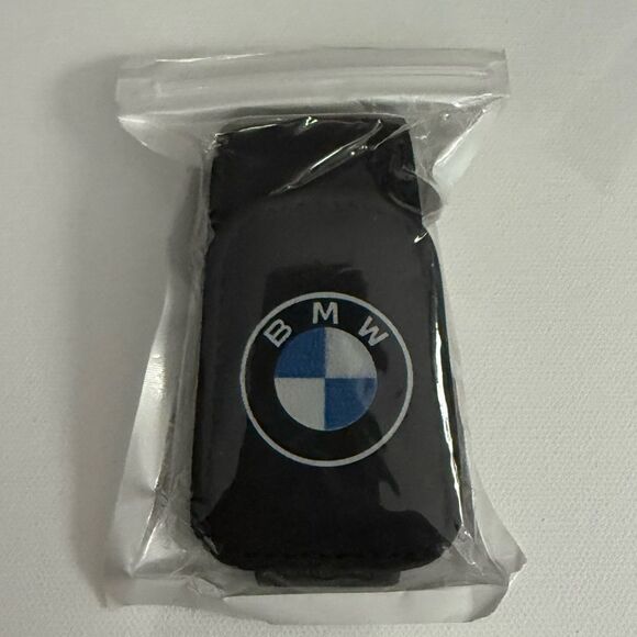 BMW Sunglass Holder for Car with Logo Black Leather NWT - Picture 11 of 12